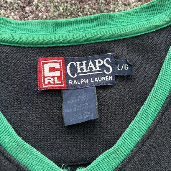 Chaps Ralph Lauren Men's Vintage V-Neck T-Shirt - Picture 2 of 6